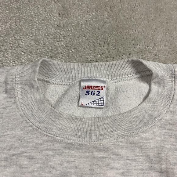 VTG Jerzees Sweatshirt Mens L Gray Crewneck SF 1880 Sport Club Frankfurt0 - Picture 2 of 8